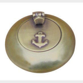 Pocket ashtray - in antique brass 6 cm  