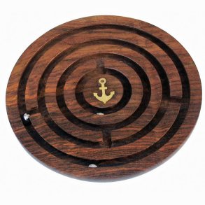 Labyrinth - with inlaid brass anchor
