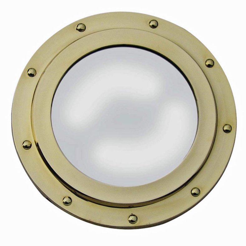 Porthole Mirror in 23 cm  - brass 