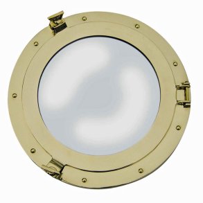 Porthole Mirror in 40 cm  - polished brass