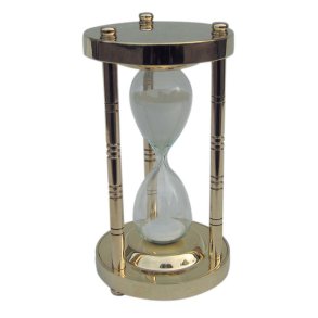 Hourglass 3 min - H 12,5 cm - brass