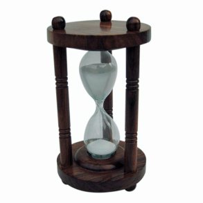 Hourglass 3 min - H 13,5 cm - wood