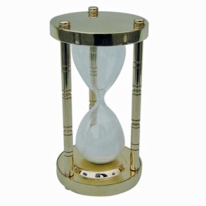 Hourglass 5 min - H 14,5 cm - brass