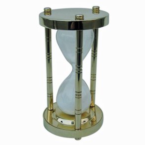 Hourglass 15 min - H 14,5 cm - brass