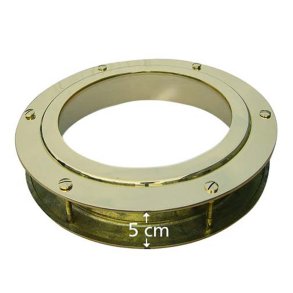 Porthole - polished brass - 30 cm for built-in