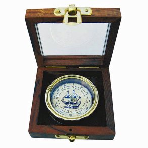 Compass with ship motif - 5,5 cm 