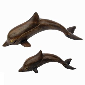 Dolphins - 2 pcs - wood - 14+20 cm
