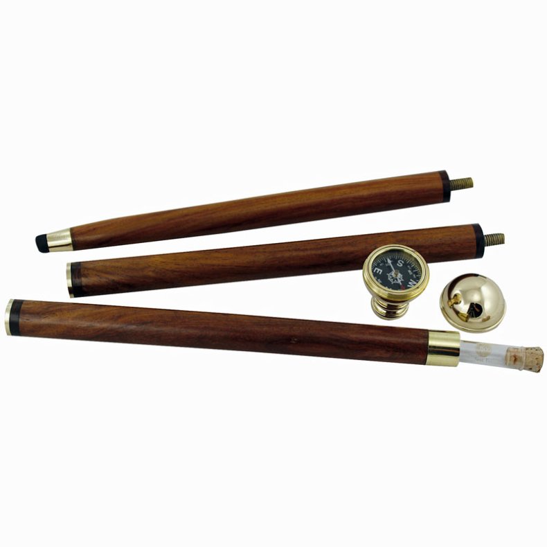 Gehstock mit Kompass - 92,5 cm 