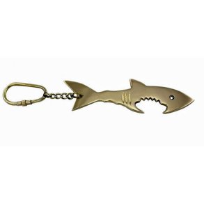 Keychain -Shark brass 15,5 cm - 11 cm 