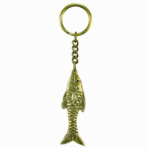 Keychain -Fish brass 