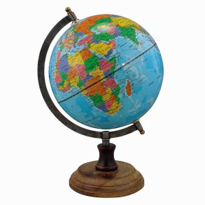 Globus-lysebl� H 32 x  20 cm �