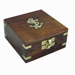 Wooden box with lid - 10 x 10 x 5 cm 