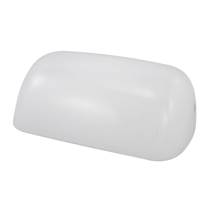 Banklampskrm i vitt glas - 22 cm