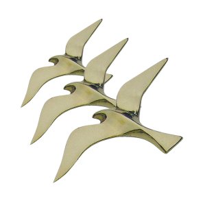 Seagulls - 3 pcs - brass - 25+30+35 cm