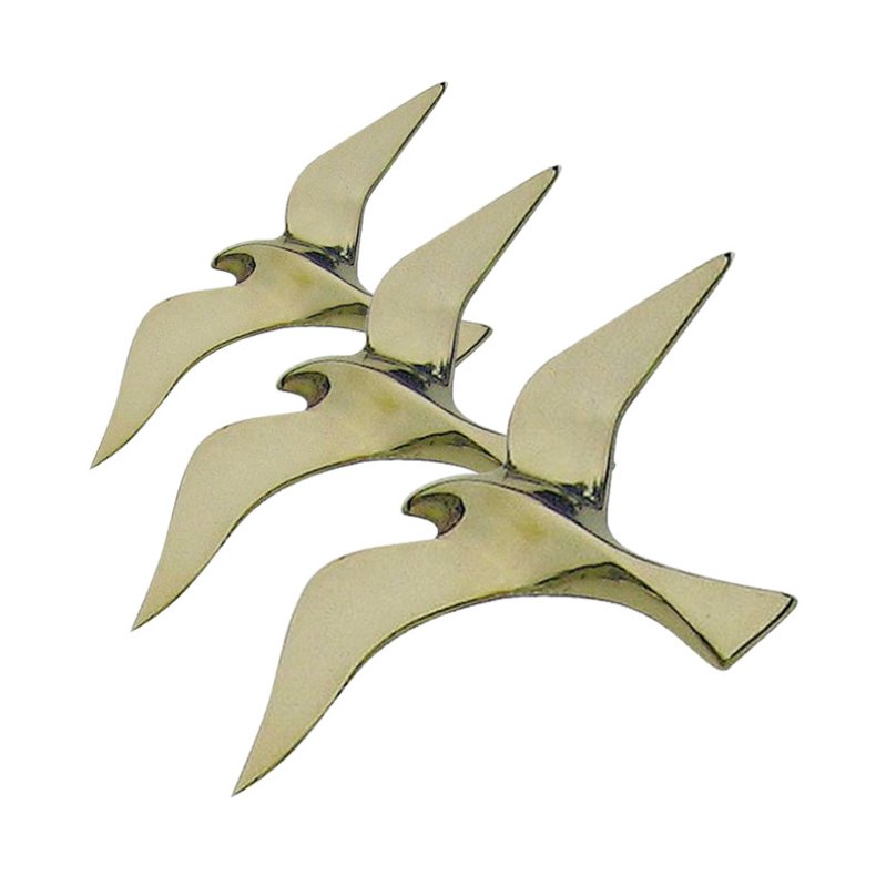 Seagulls - 3 pcs - brass - 25+30+35 cm