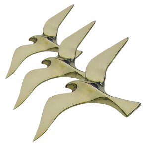 Seagulls - 3 pcs - brass - 30+35+50 cm