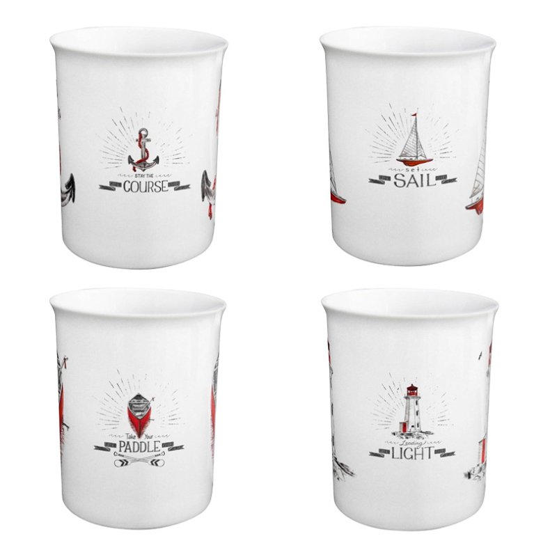 Mugs - Red series - 4 pcs