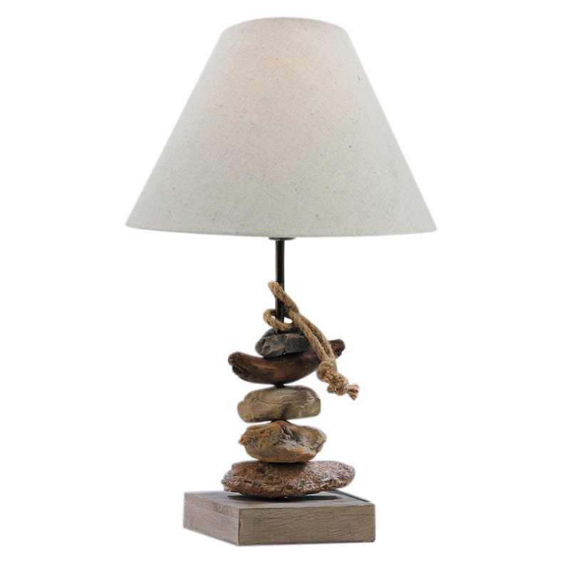 Strandkiesel-Tischlampe - H 50 cm