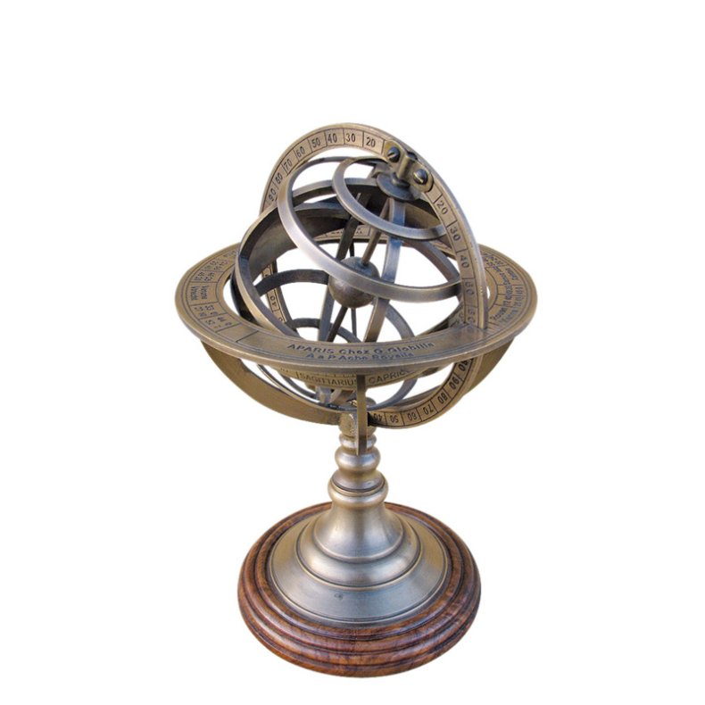 Armillarsf�re-antikmessing-H 21,5 x 14 cm �