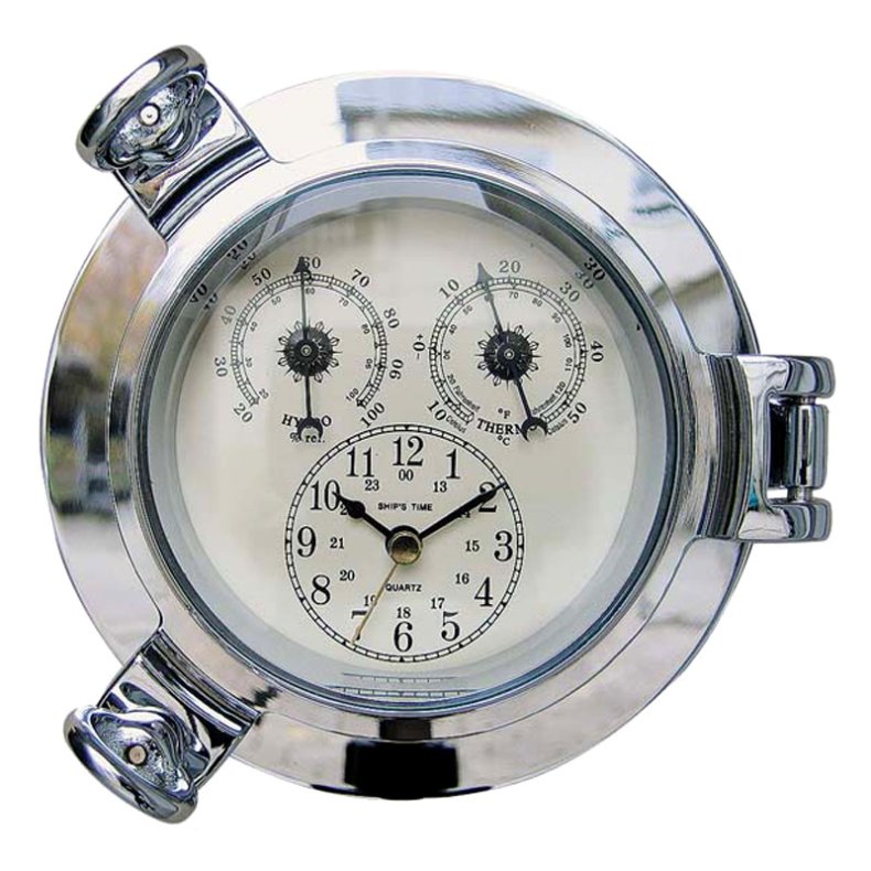 Ship's Time 1242C - Ship's Clock with Thermo-/hygrometer