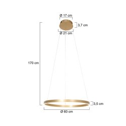 RINGLUX - pendant gold - 60 cm �