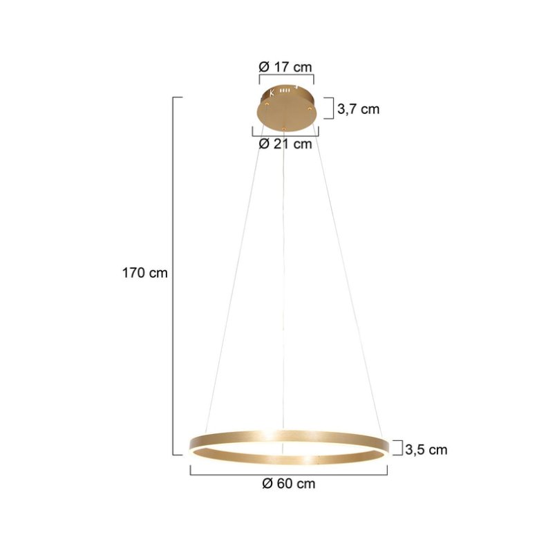 RINGLUX - pendel gold - 60 cm �