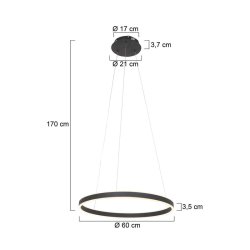 RINGLUX - pendel sort - 60 cm �
