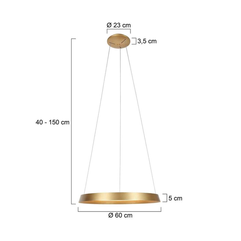 RINGLUX - pendel gold - 60 cm �