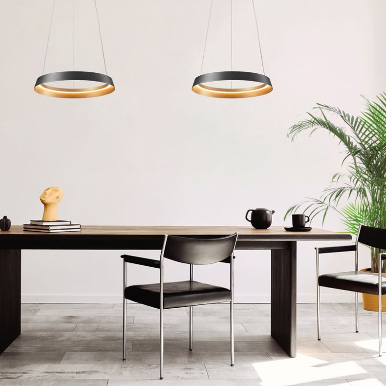 RINGLUX - pendel sort - 60 cm �
