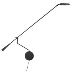 SOLEIL 2 - Sort v�glampe med svingarm og justerbart hoved