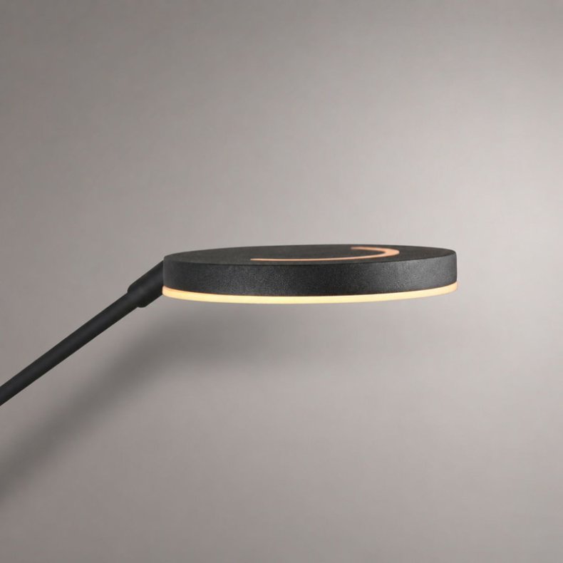SOLEIL 2 - Sort v�glampe med svingarm og justerbart hoved