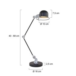 DAVIN - table lamp 38-68 cm 