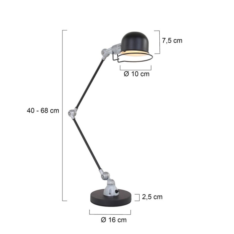 DAVIN - table lamp 38-68 cm 