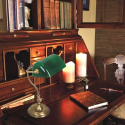 BELANA-antikmessing-gr�n-H 43 cm 