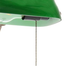 Banklampe glass - gr�nn - 23 cm