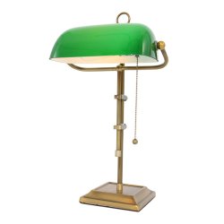 ANCILLA - antique brass - green - H 57 cm