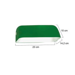 Banklampe glass - gr�nn - 23 cm