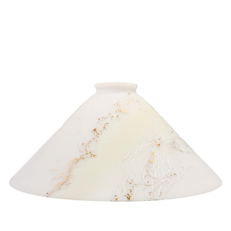 Cobbler's shade - 25 cm � x H 12 cm - Matte white Marble