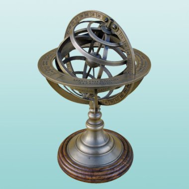 Armillary sphere and globes