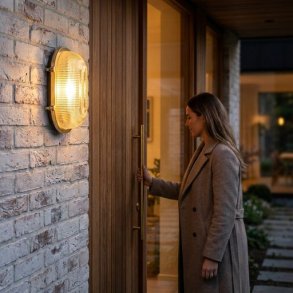 SKOTLAMPE oval-26 cm-IP64 Messing 