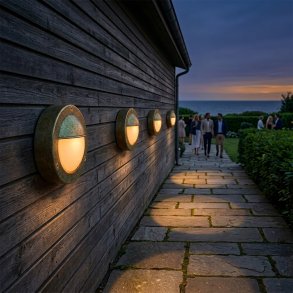 BULKHEAD LAMP mini 14 cm - IP64 brass 