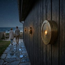 BULKHEAD LAMP mini 11 cm - IP54 brass 