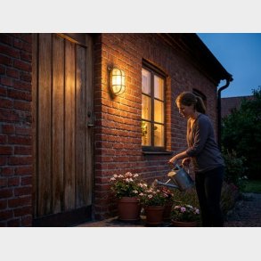 SKOTLAMPE oval-22 cm-IP64 Messing 