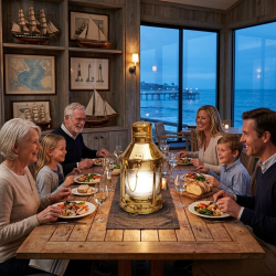 ANCHOR LAMP - polished brass - 32 cm 