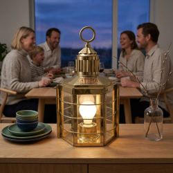 CLIPPER LAMPE-poleret messing -h�jde 33 cm 