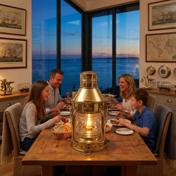 Anchor lamp - polished brass - 32 cm 