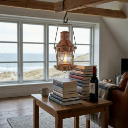 Anchor lamp - polished copper - 24 cm 