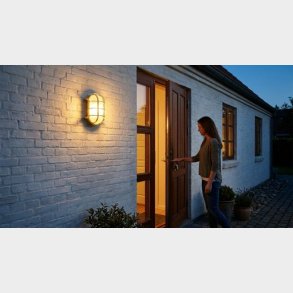 SKOTLAMPE oval-23,5 cm-IP54 Messing
