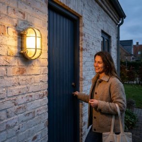 SKOTLAMPE oval-26,5 cm-IP54 Messing