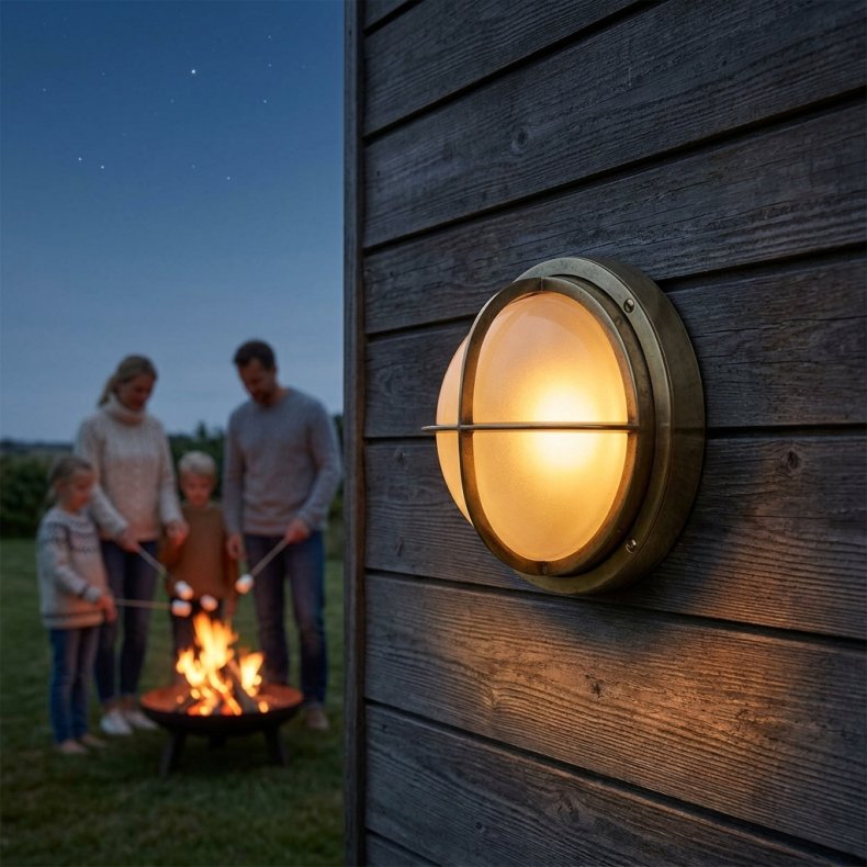 SHIP'S LAMP 2226 - 24 cm - IP54 Brass